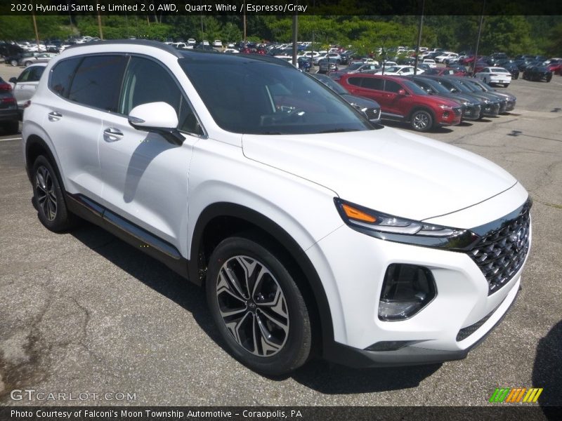 Quartz White / Espresso/Gray 2020 Hyundai Santa Fe Limited 2.0 AWD