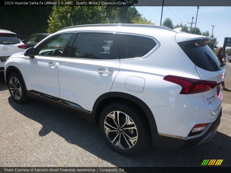 Quartz White / Espresso/Gray 2020 Hyundai Santa Fe Limited 2.0 AWD