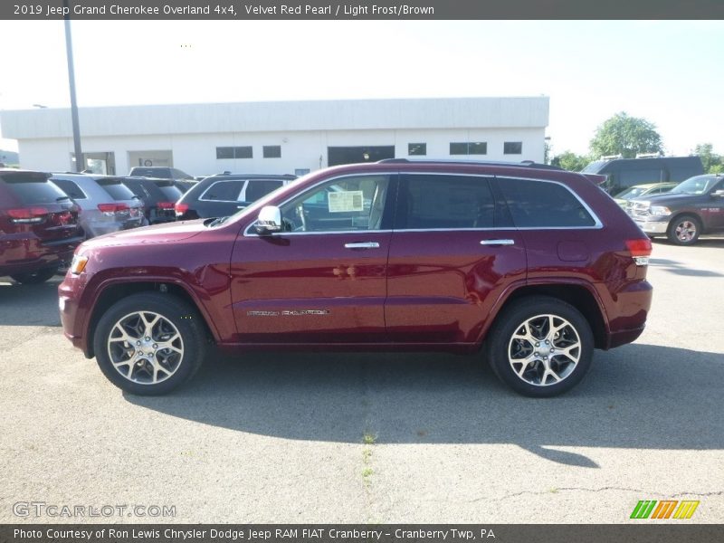 Velvet Red Pearl / Light Frost/Brown 2019 Jeep Grand Cherokee Overland 4x4
