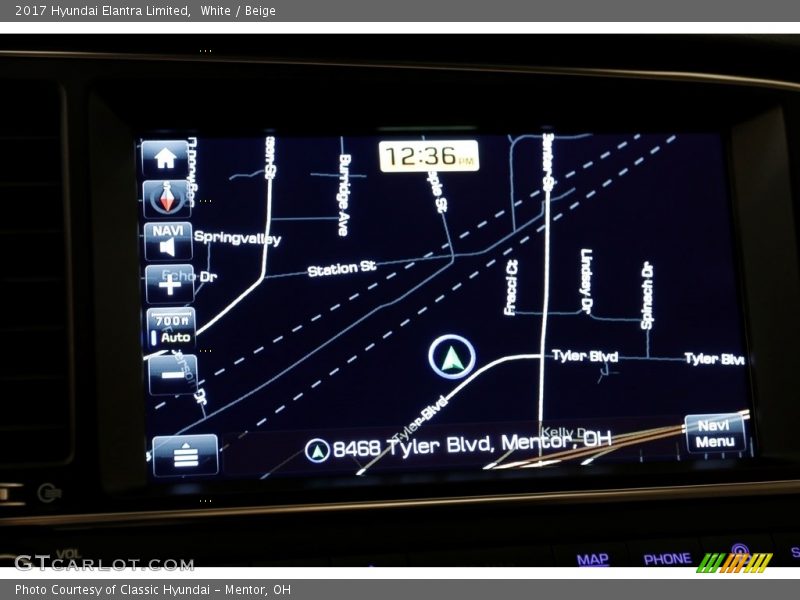 White / Beige 2017 Hyundai Elantra Limited