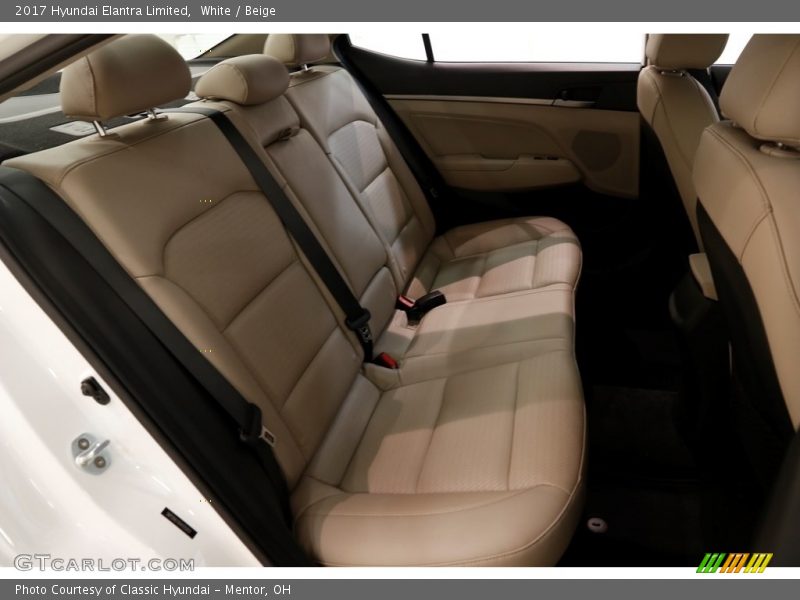 White / Beige 2017 Hyundai Elantra Limited