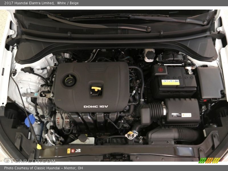 White / Beige 2017 Hyundai Elantra Limited