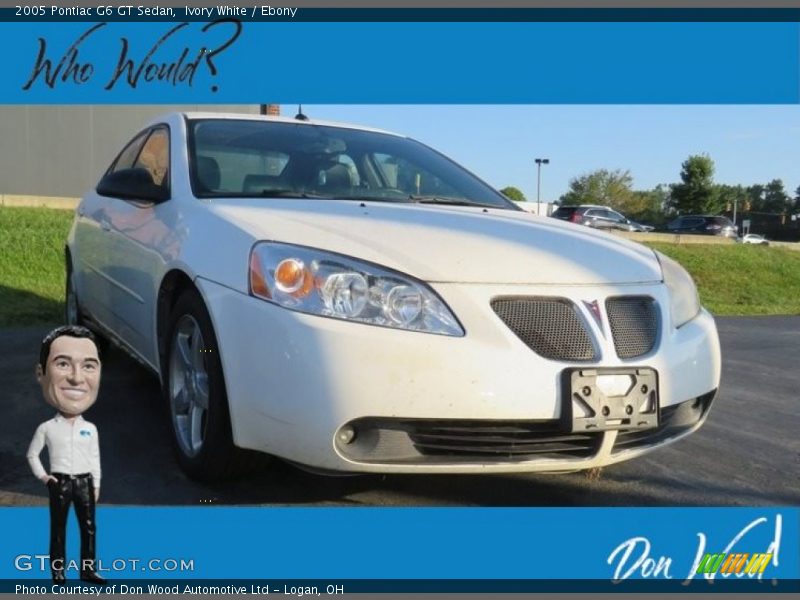 Ivory White / Ebony 2005 Pontiac G6 GT Sedan