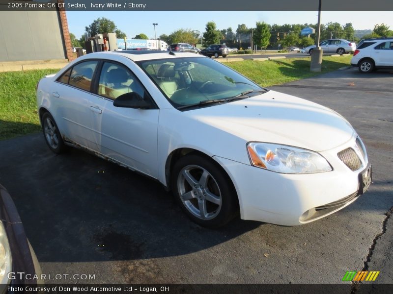 Ivory White / Ebony 2005 Pontiac G6 GT Sedan