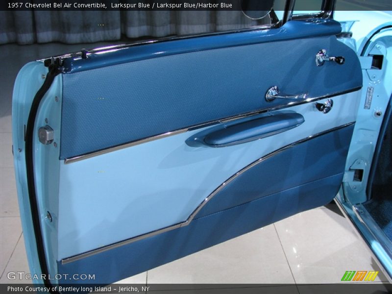 Larkspur Blue / Larkspur Blue/Harbor Blue 1957 Chevrolet Bel Air Convertible