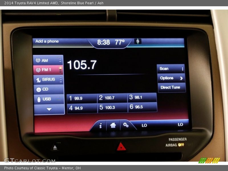 Shoreline Blue Pearl / Ash 2014 Toyota RAV4 Limited AWD