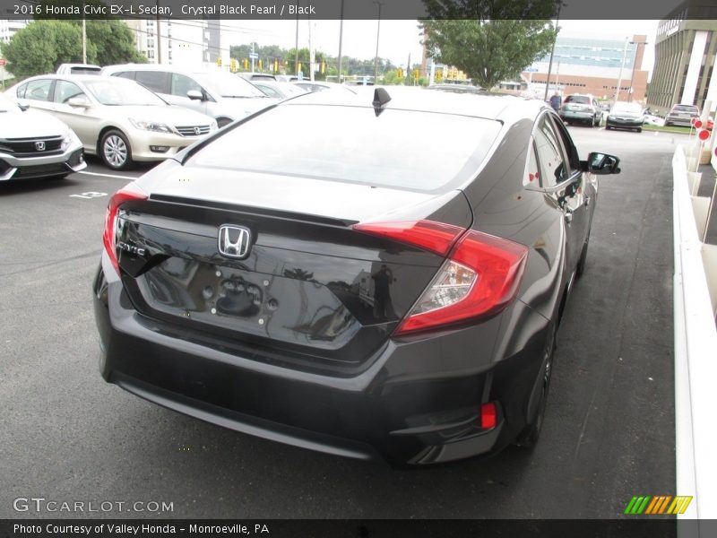Crystal Black Pearl / Black 2016 Honda Civic EX-L Sedan