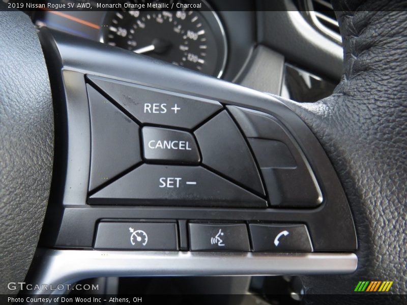 Monarch Orange Metallic / Charcoal 2019 Nissan Rogue SV AWD