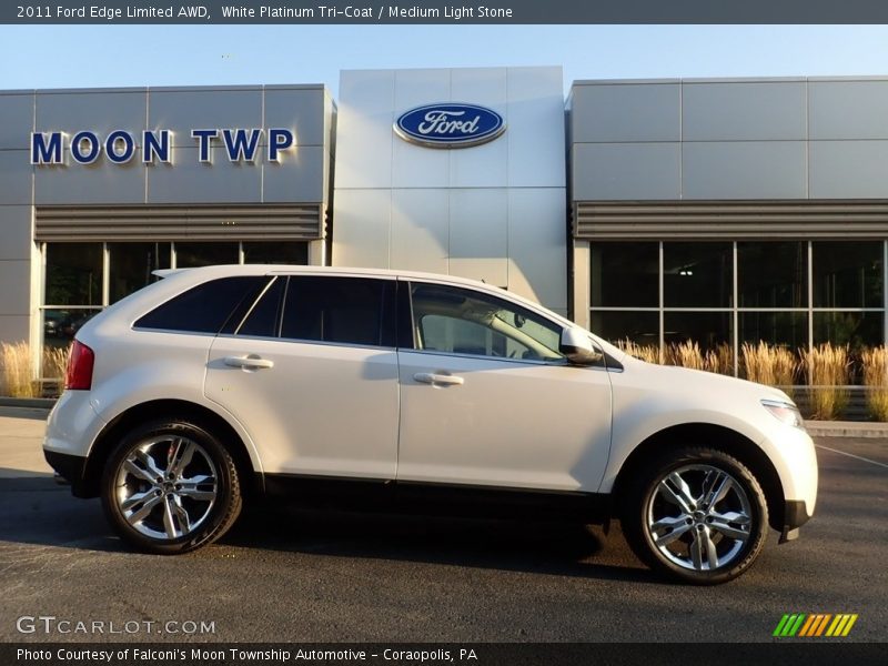 White Platinum Tri-Coat / Medium Light Stone 2011 Ford Edge Limited AWD