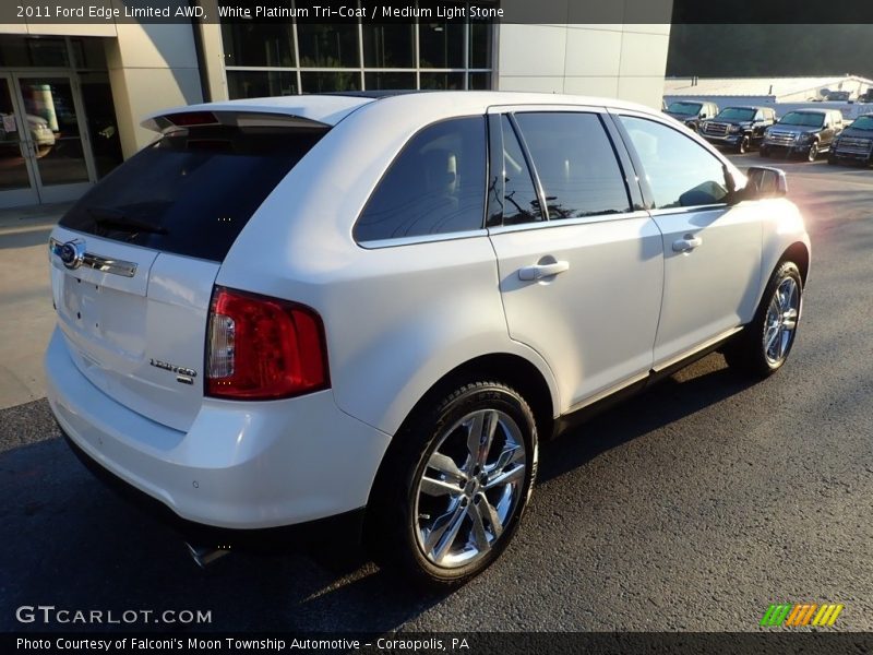 White Platinum Tri-Coat / Medium Light Stone 2011 Ford Edge Limited AWD