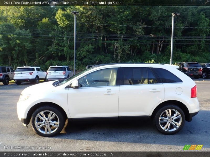 White Platinum Tri-Coat / Medium Light Stone 2011 Ford Edge Limited AWD