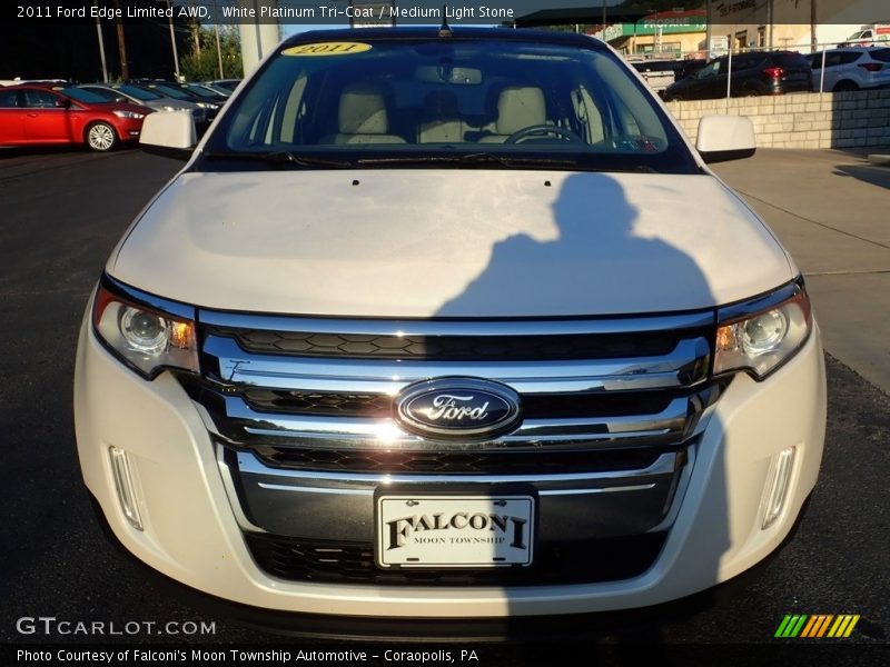 White Platinum Tri-Coat / Medium Light Stone 2011 Ford Edge Limited AWD