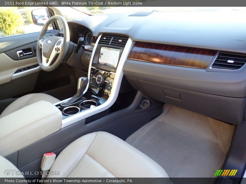White Platinum Tri-Coat / Medium Light Stone 2011 Ford Edge Limited AWD