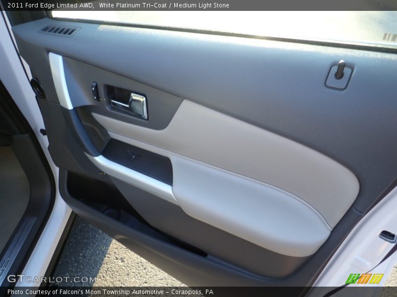 White Platinum Tri-Coat / Medium Light Stone 2011 Ford Edge Limited AWD