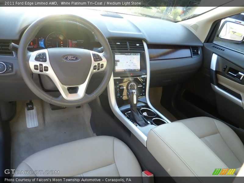 White Platinum Tri-Coat / Medium Light Stone 2011 Ford Edge Limited AWD