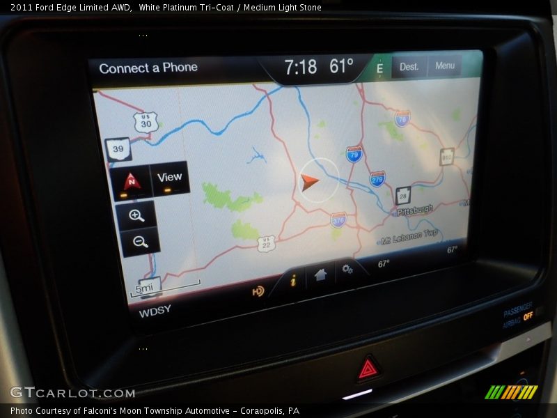 White Platinum Tri-Coat / Medium Light Stone 2011 Ford Edge Limited AWD