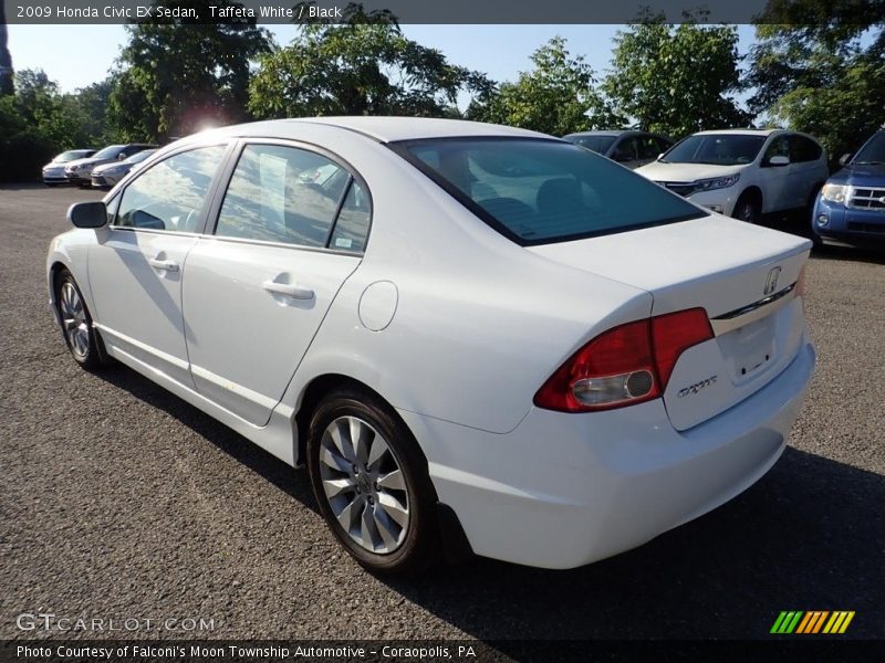 Taffeta White / Black 2009 Honda Civic EX Sedan