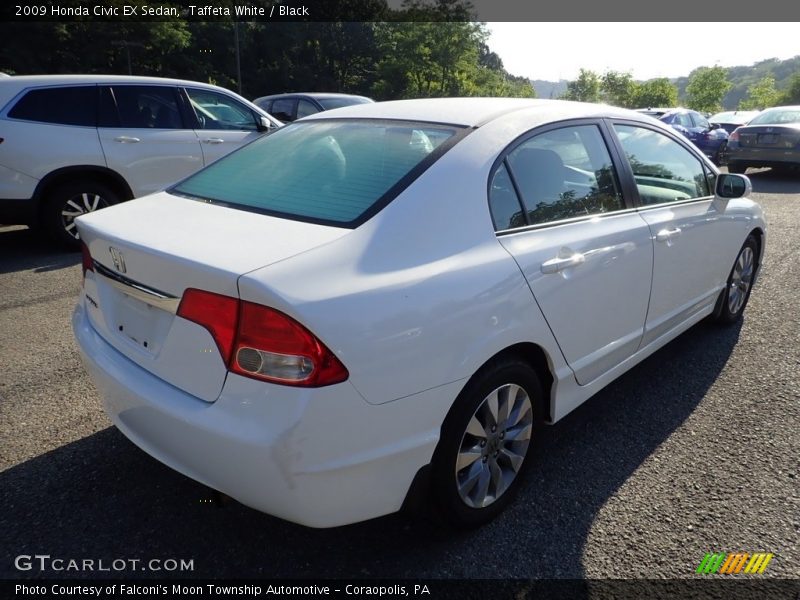 Taffeta White / Black 2009 Honda Civic EX Sedan