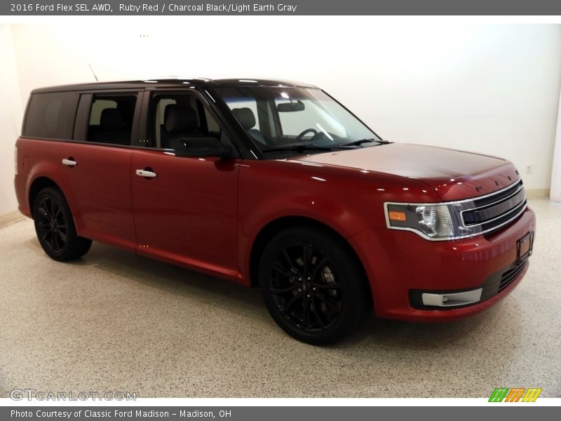 Ruby Red / Charcoal Black/Light Earth Gray 2016 Ford Flex SEL AWD
