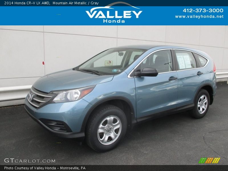 Mountain Air Metallic / Gray 2014 Honda CR-V LX AWD