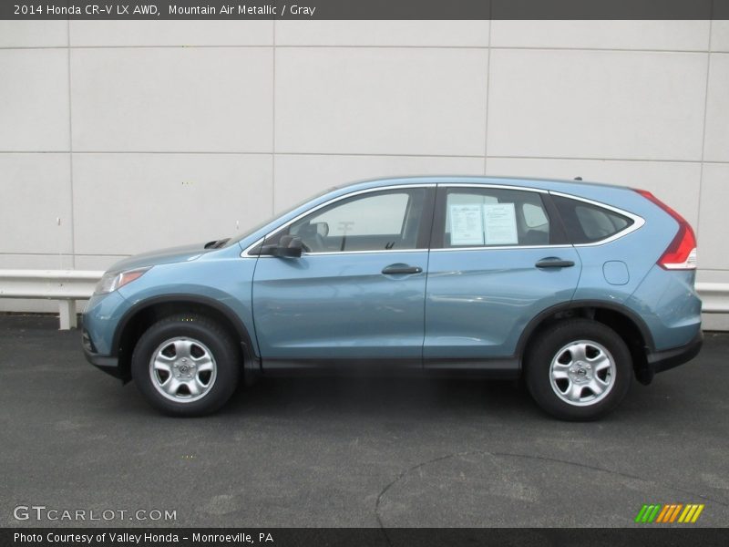 Mountain Air Metallic / Gray 2014 Honda CR-V LX AWD