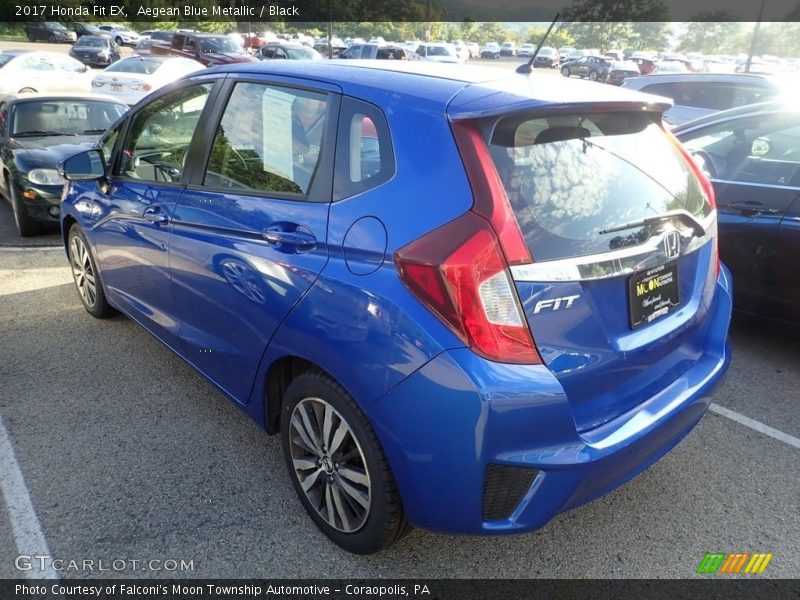 Aegean Blue Metallic / Black 2017 Honda Fit EX