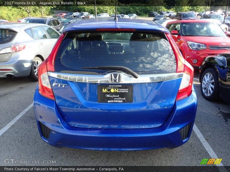 Aegean Blue Metallic / Black 2017 Honda Fit EX