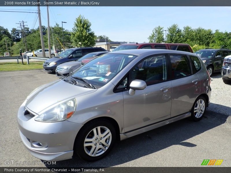 Storm Silver Metallic / Black/Grey 2008 Honda Fit Sport