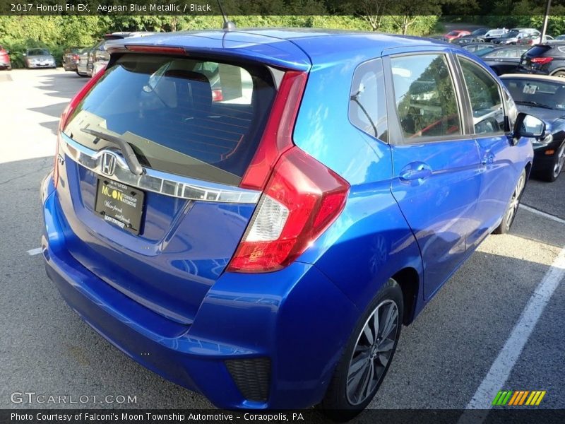 Aegean Blue Metallic / Black 2017 Honda Fit EX