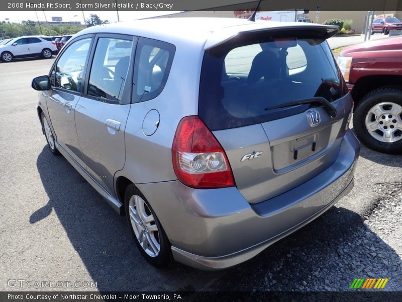 Storm Silver Metallic / Black/Grey 2008 Honda Fit Sport