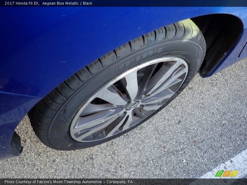 Aegean Blue Metallic / Black 2017 Honda Fit EX
