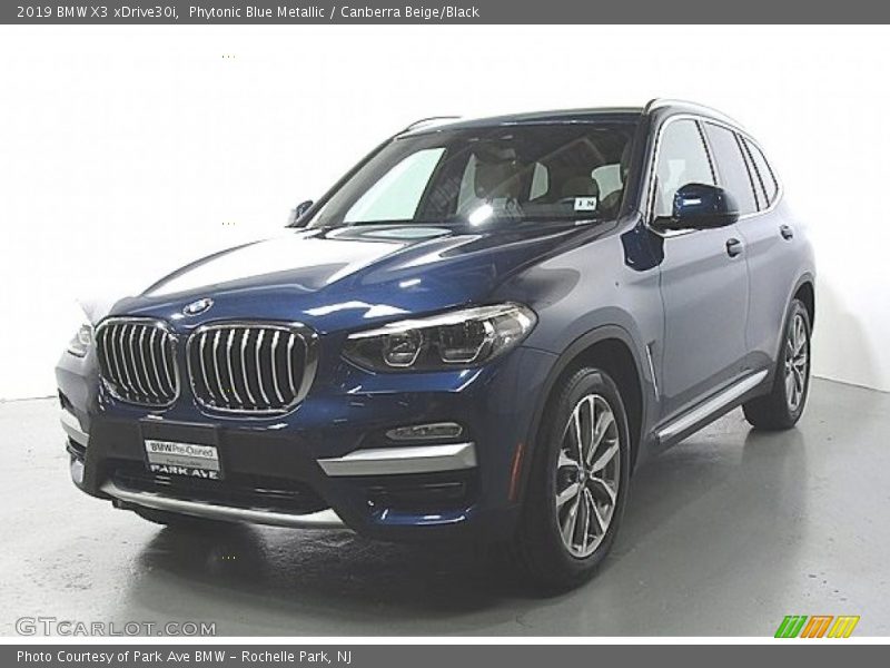 Phytonic Blue Metallic / Canberra Beige/Black 2019 BMW X3 xDrive30i