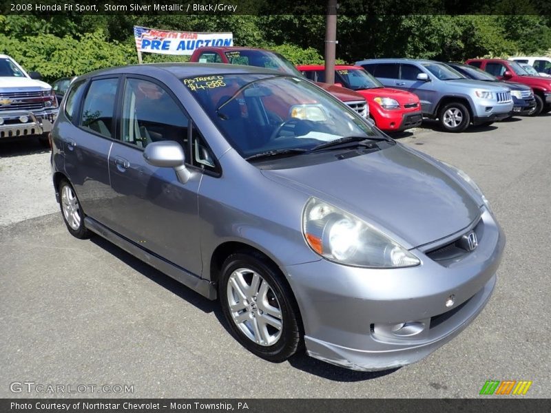 Storm Silver Metallic / Black/Grey 2008 Honda Fit Sport