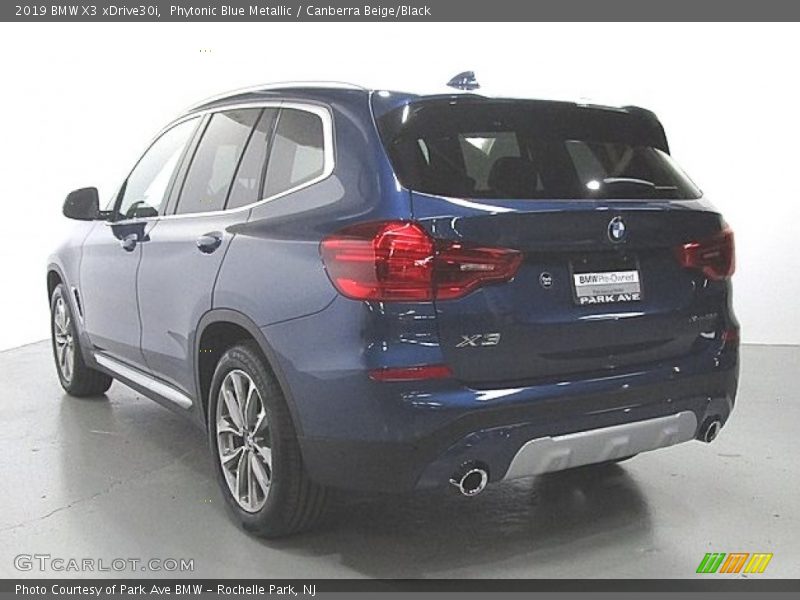 Phytonic Blue Metallic / Canberra Beige/Black 2019 BMW X3 xDrive30i