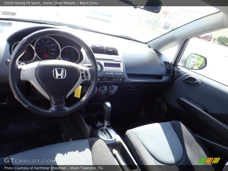 Storm Silver Metallic / Black/Grey 2008 Honda Fit Sport