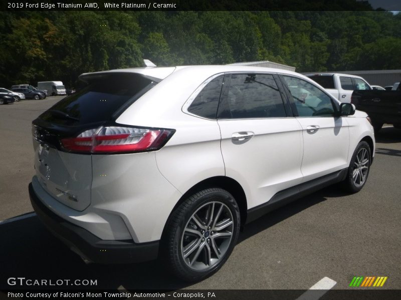 White Platinum / Ceramic 2019 Ford Edge Titanium AWD