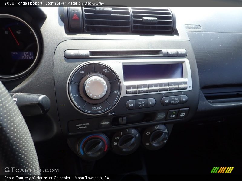 Storm Silver Metallic / Black/Grey 2008 Honda Fit Sport