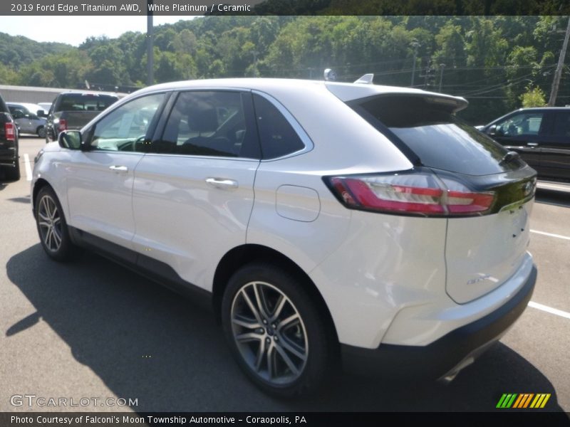 White Platinum / Ceramic 2019 Ford Edge Titanium AWD