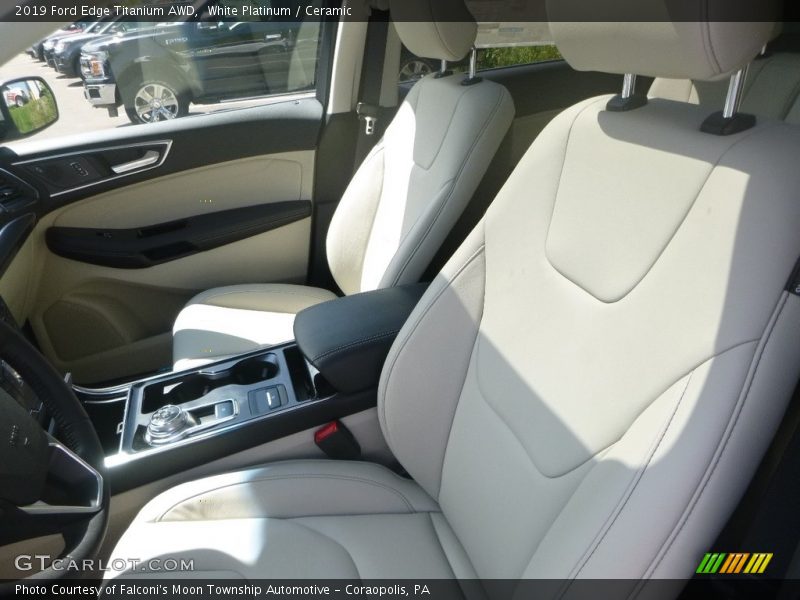 White Platinum / Ceramic 2019 Ford Edge Titanium AWD