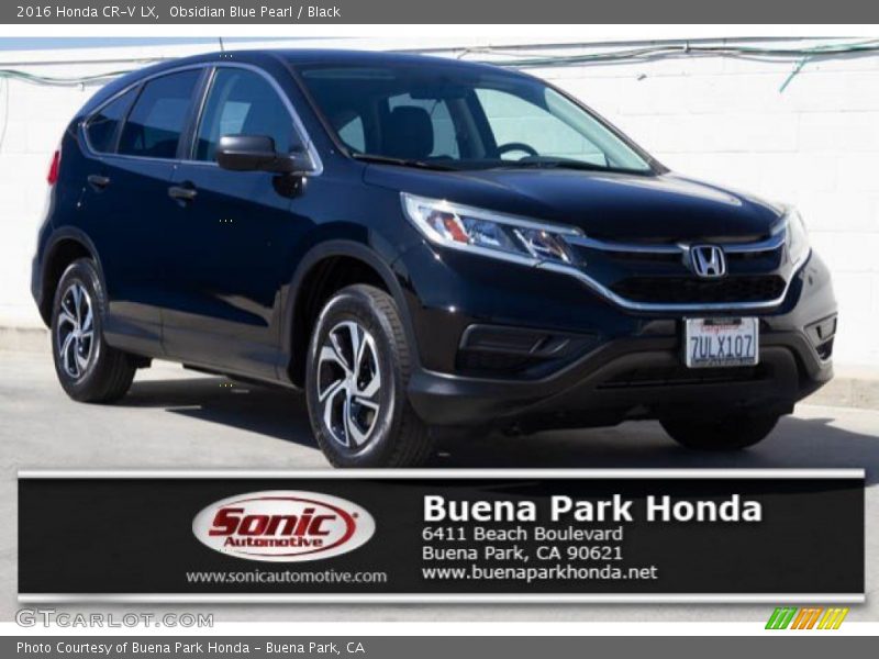 Obsidian Blue Pearl / Black 2016 Honda CR-V LX
