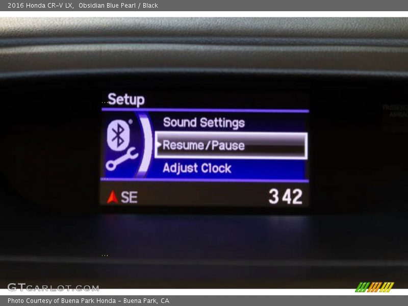 Obsidian Blue Pearl / Black 2016 Honda CR-V LX
