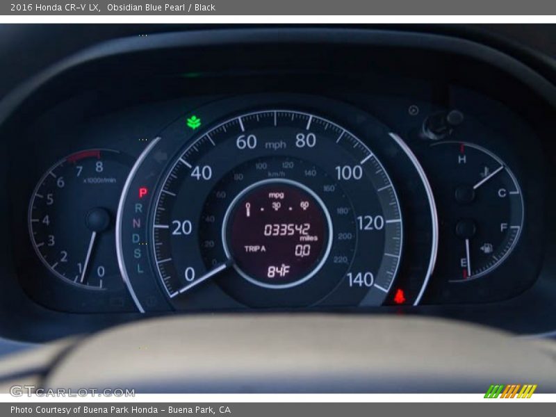 Obsidian Blue Pearl / Black 2016 Honda CR-V LX