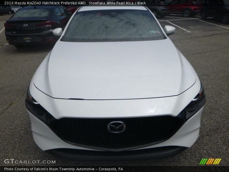 Snowflake White Pearl Mica / Black 2019 Mazda MAZDA3 Hatchback Preferred AWD