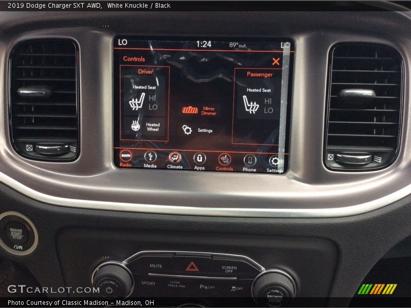 White Knuckle / Black 2019 Dodge Charger SXT AWD