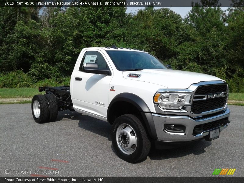 Bright White / Black/Diesel Gray 2019 Ram 4500 Tradesman Regular Cab 4x4 Chassis