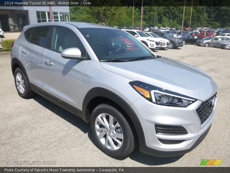 Molten Silver / Gray 2019 Hyundai Tucson SE AWD