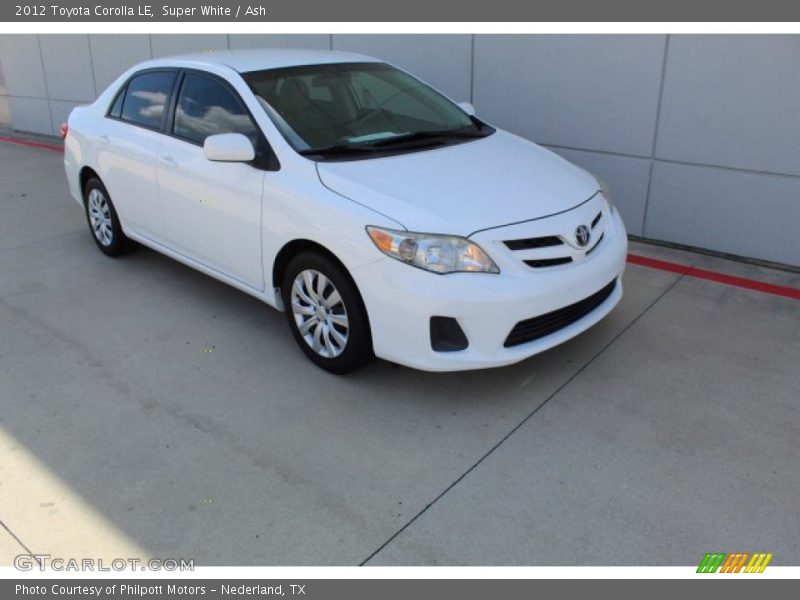 Super White / Ash 2012 Toyota Corolla LE