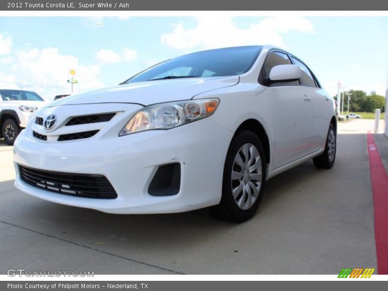 Super White / Ash 2012 Toyota Corolla LE