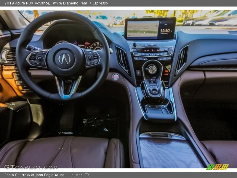 White Diamond Pearl / Espresso 2019 Acura RDX Advance