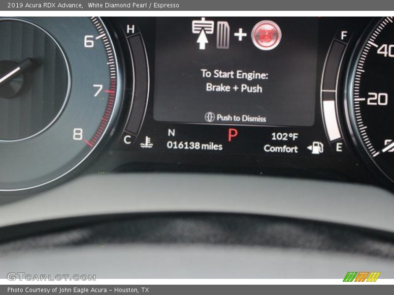 White Diamond Pearl / Espresso 2019 Acura RDX Advance